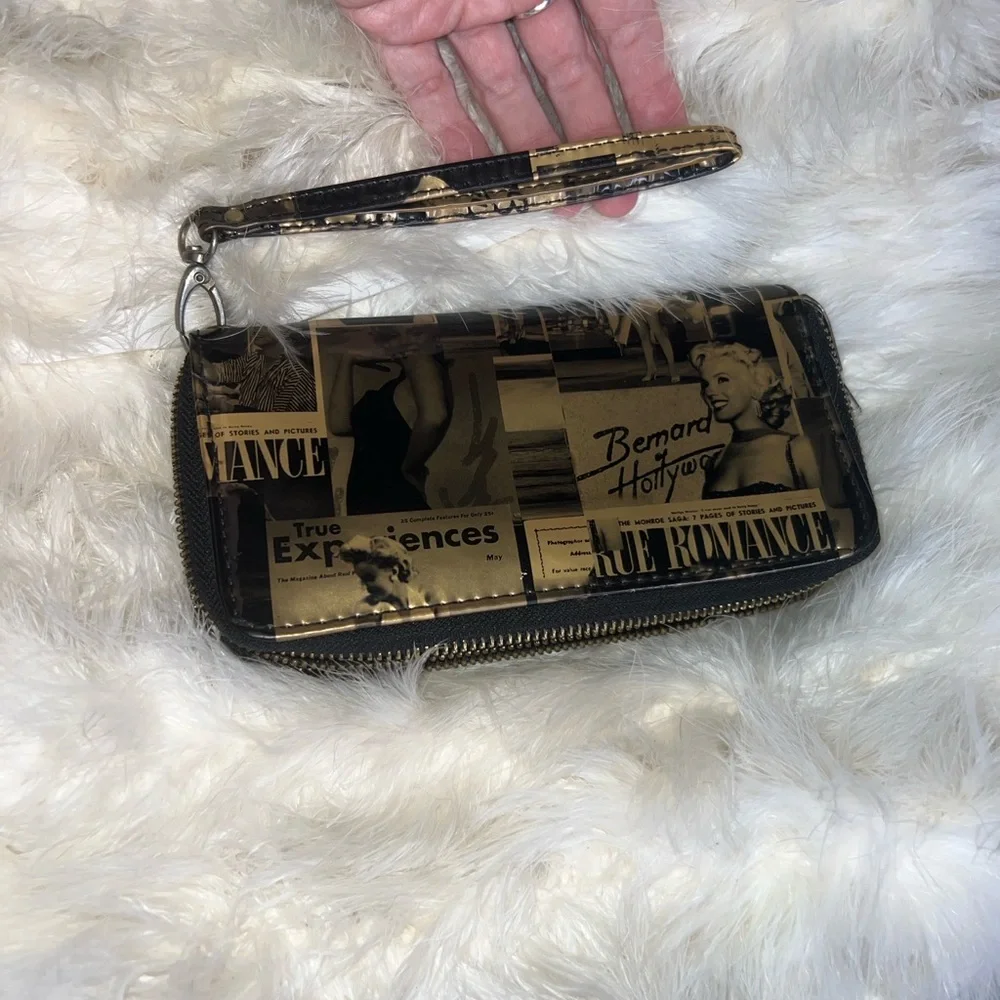 Marilyn Monroe Vintage Hollywood Photo Print Wristlet Clutch Wallet Phone Case